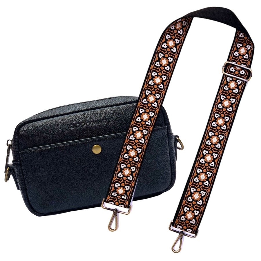 Bag and Strap Bundle: Flora Strap and Bowie Pack in Black