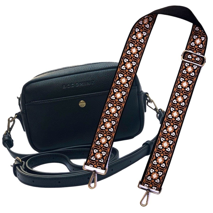 Bag and Strap Bundle: Flora Strap and Bowie Pack in Black