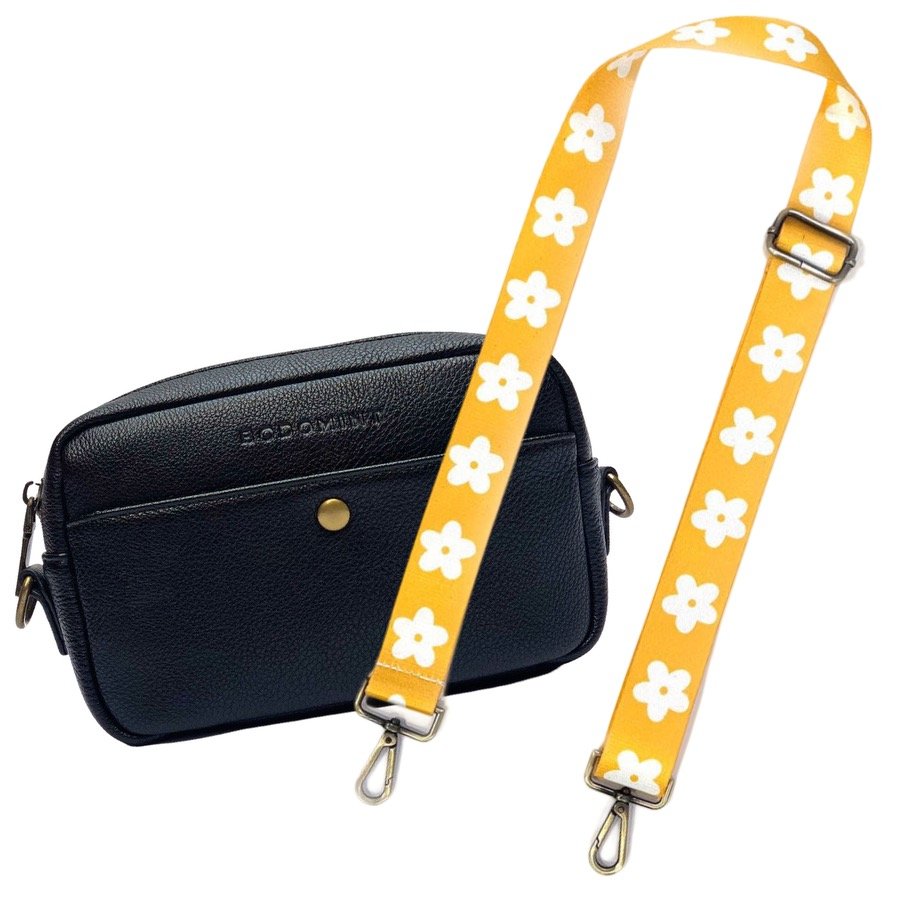 Bag and Strap Bundle: Daisy Strap and Bowie Pack in Black