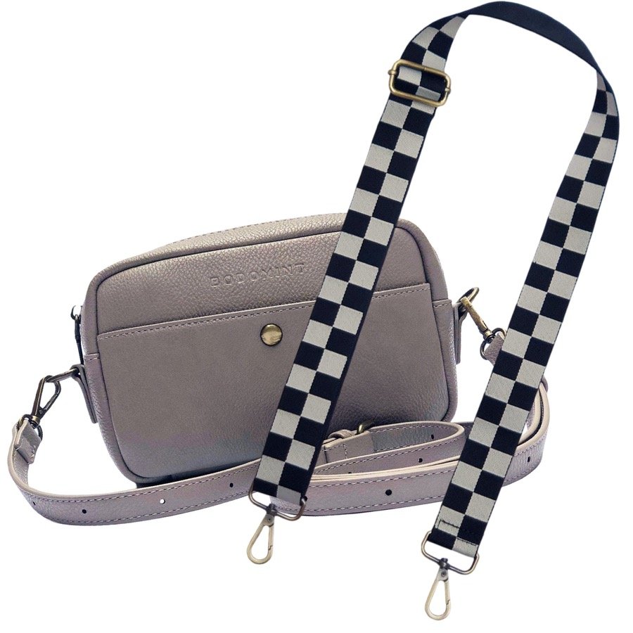 Bag and Strap Bundle: Checkered Strap and Bowie Pack in Stone